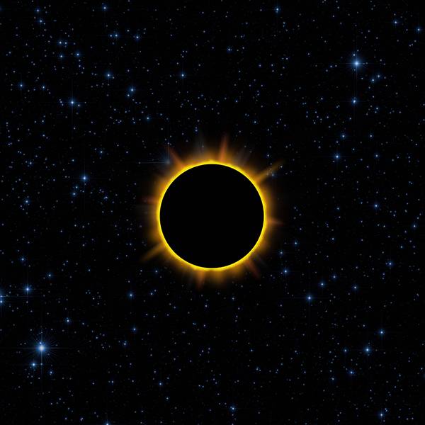 사상의 지평선(event horizon). 가운데 새까만 부분이 블랙홀이다. 그 어떤 것도 저 경계선 밖으로 나오지 못한다.