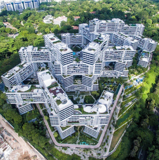 성냥갑같은 기존 아파트 디자인의 통념을 깨뜨린 싱가포르의 인터레이스 아파트. /인터레이스 홈페이지