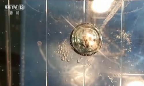 중국 관영 중앙(CC)TV에 나온 액체 금속 로봇 [CCTV 캡처]