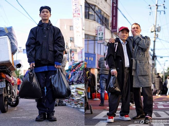 지난달 31일 동묘 벼룩시장에서 만난 만난 시민들. /사진=남궁민 기자