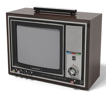 1968년 트리니트론 기술을 적용한 첫번째 컬러 TV. 소니 제공