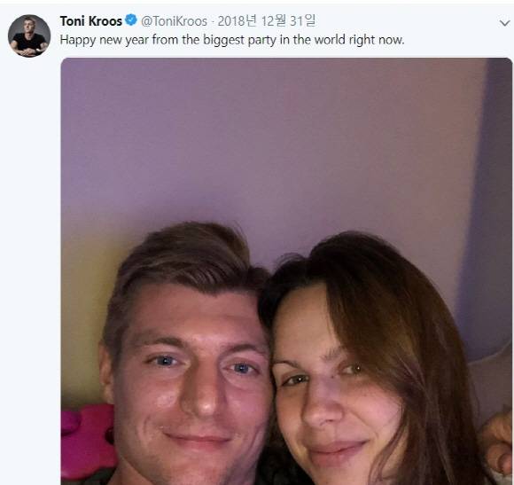 토니 크로스 2019년 새해 맞이글. 토니크로스 SNS