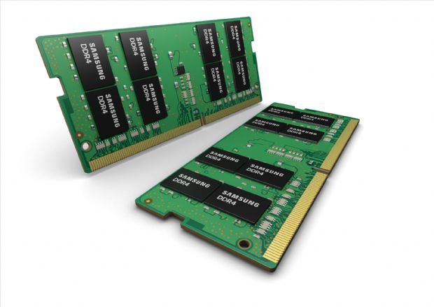삼성전자의 노트북용 10nm급 32GB DDR4 SoDIMM. (사진=삼성전자)