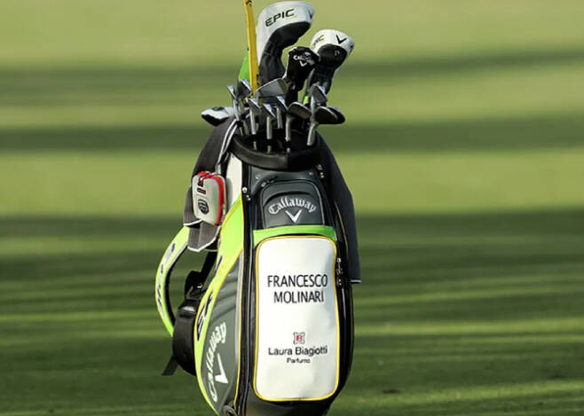 프란체스코 몰리나리가 이번 대회에서 사용한 골프 클럽과 가방. (사진=PGA TOUR)