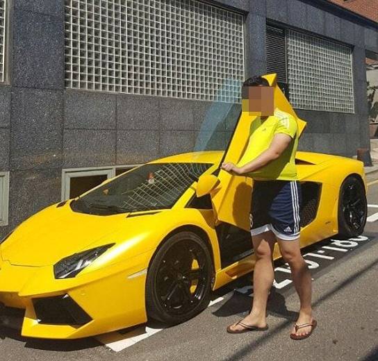 이희진씨가 과시했던 부가티 자동차. /사진=이씨 인스타그램