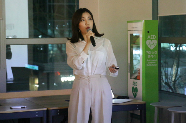 Kim Hee-yeon, head of business partnerships at Airbloc/ photo by Cho Jae-seok