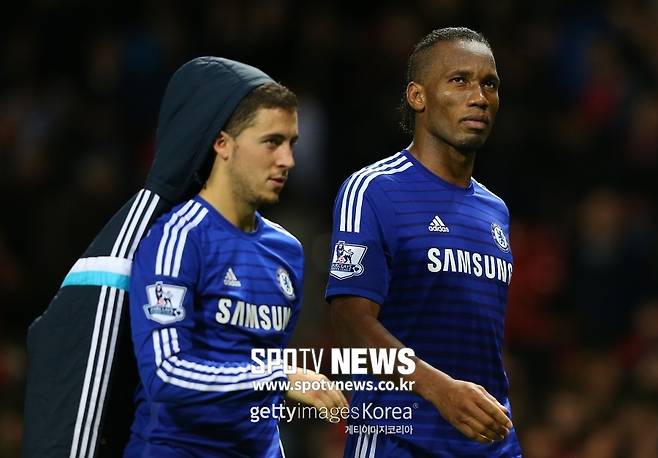 ▲ 아자르와 드록바(왼쪽부터)