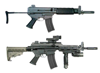 순수 국산 소총 시대를 연 K1의 개량형인 K1A 기관단총과 레일을 설치해 조준경과 손잡이를 부착한 개량형 K1A. 제작사인 S&T 모티브는 K1A 소총의 휴대성은 유지하되, 내부 설계를 완전 바꾼 새로운 국산 기관단총을 올 가을까지 개발, 차기 기관단총 수주경쟁에 나설 계획이다. 군에 납품된 K1 계열 소총은 18만정으로 차기 기관단총 역시 중장기적으로 적지 않은 물량이 소요될 것으로 보인다.