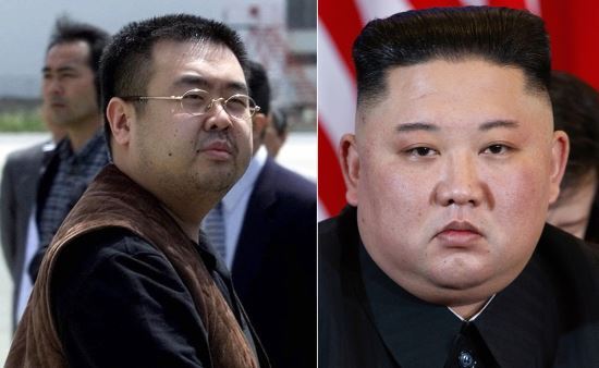 김정은 북한 국무위원장(오른쪽)과 그의 이복형 김정남의 모습. AP뉴시스
