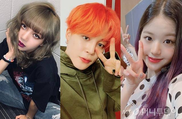 그룹 블랙핑크 리사, 방탄소년단 지민, 아이즈원 장원영 /사진=리사, 방탄소년단 인스타그램, 엠넷 트위터
