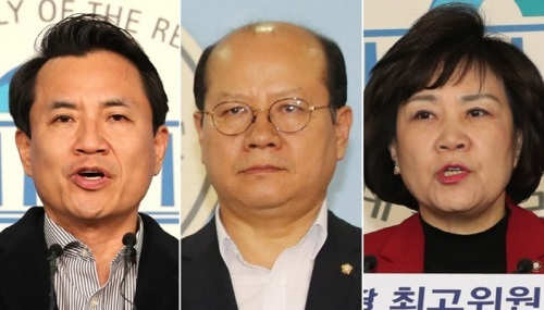 5·18 망언 논란에 휩싸인 자유한국당 김진태, 이종명, 김순례 의원(왼쪽부터). 연합뉴스