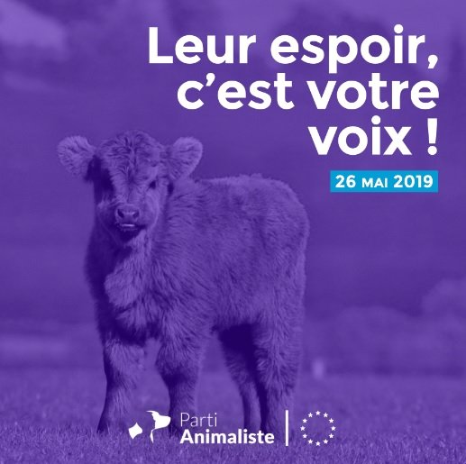 프랑스 동물당(Parti Animaliste)의 선거 포스터. [당 홈페이지]