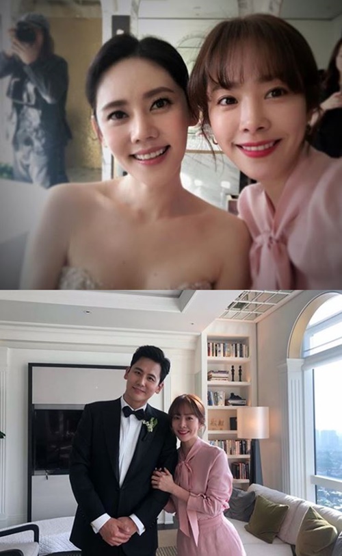 한지민, 추자현♥우효광 부부 결혼식 축하 사진=한지민 인스타그램