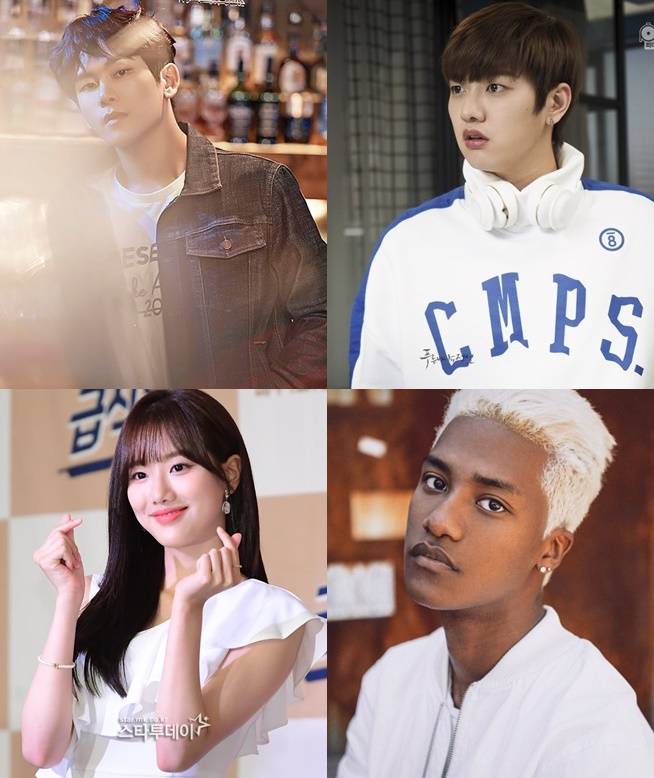 `힙합왕-나스나길` 이호원, 신원호, 한현민, 이나은(왼쪽 위부터 시계방향)이 8월 9일 첫 방송을 확정했다.