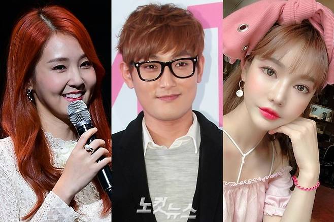 왼쪽부터 방송인 오정연, 가수 강타, 가수 겸 레이싱 모델 우주안 (사진=노컷뉴스 자료사진, 우주안 인스타그램)