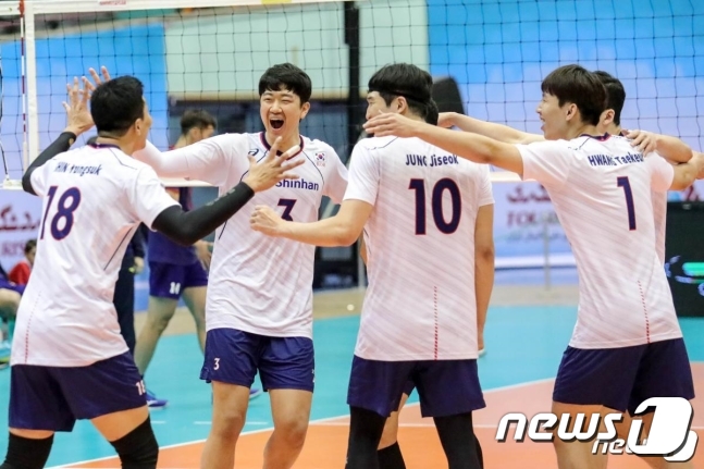 한국 남자배구대표팀.(아시아배구연맹 홈페이지 캡쳐© 뉴스1