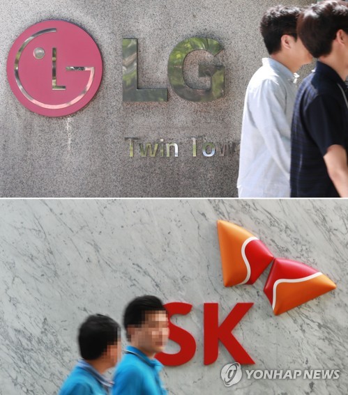 LG와 SK [연합뉴스 자료사진]