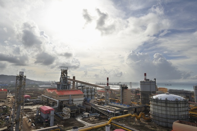 2013년 12월 가동하기 시작한 포스코의 인도네시아 제철소 ‘크라카타우포스코’ 전경. 포스코 제공