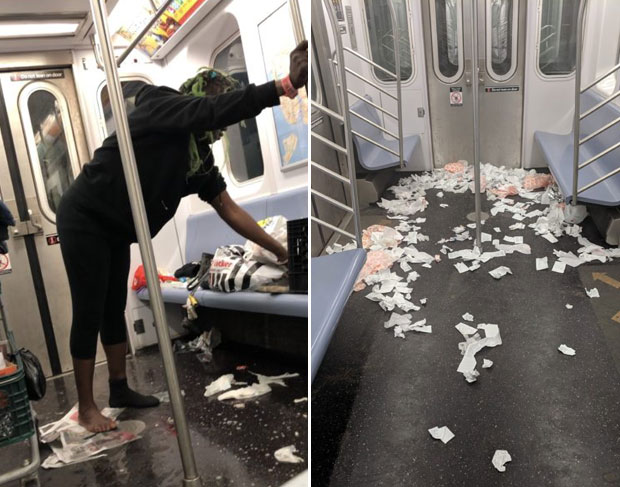 뉴욕운송노조 ‘로컬 100’쓰레기 지하철 공모전 출품작/사진=트래쉬트레인 홈페이지