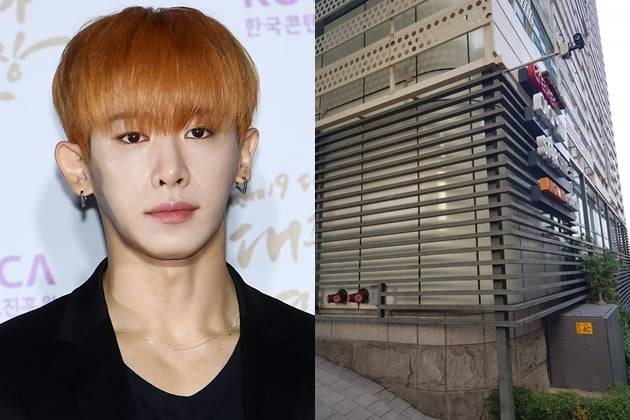 몬스터엑스 팬들이 지난 31일 밤 원호의 탈퇴를 반대하는 메시지를 스타쉽 사옥에 붙였지만 다음날 깨끗하게 치워진 상태였다. /사진=최혁 기자