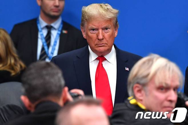 3일 영국 런던에서 열린 북대서양조약기구 정상회의에 참석한 트럼프 대통령. © AFP=뉴스1