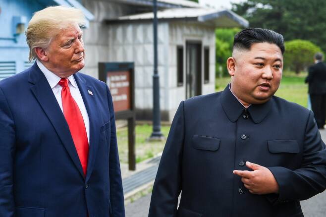 도널드 트럼프 미국 대통령(왼쪽)과 김정은 북한 국무위원장. /사진=AFP