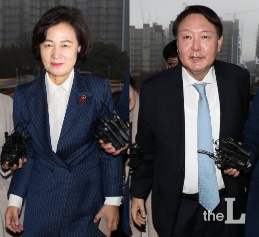 추미애 법무부 장관(사진 왼쪽)과 윤석열 검찰총장/사진=이기범 기자 leekb@