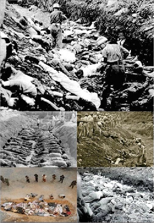 6·25전쟁 당시 군경의 민간인 학살 현장 자료사진 (사진=보도연맹유족회 제공)
