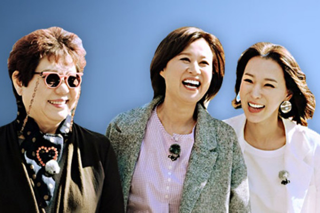 ▲<거리의 만찬> 기존 여성 진행자들. 왼쪽부터 가수 양희은 씨, 방송인 박미선 씨, 가수 이지혜 씨 (홈페이지 갈무리)