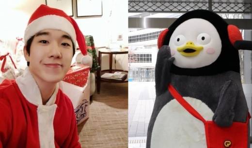 EBS 인기 캐릭터 펭수의 정체로 언급된 플린 김동준에 관심이 모아진다. 플린 김동준(왼쪽), 펭수. /사진=김동준 SNS, 뉴스1