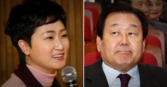 미래통합당 김무성 의원(오른쪽)과 이언주 의원(왼쪽). [연합뉴스, 뉴스1]