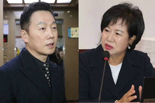 더불어민주당 정봉주 전 의원(왼쪽), 무소속 손혜원 의원(사진=연합뉴스)