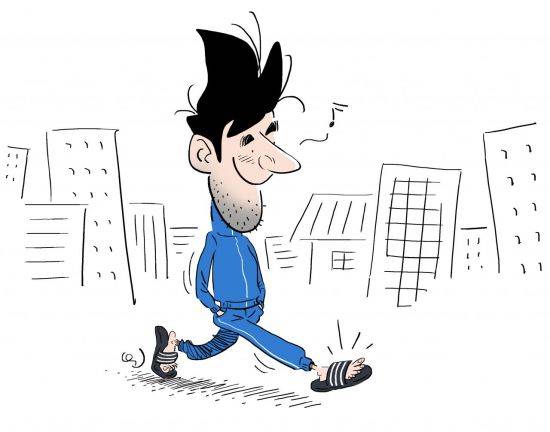 최근 슬리퍼나 잠옷과 같은 편한 차림으로 갈 수 있는 집 앞 카페, 편의점, 마트 등을 지칭하는 '슬세권'이 새로운 부동산 트렌드로 부상하고 있다. 일러스트 = 오성수 작가