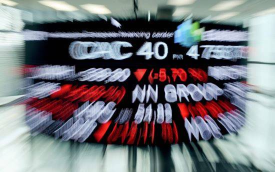 프랑스 CAC 지수를 알리는 전광판. AFP 연합뉴스