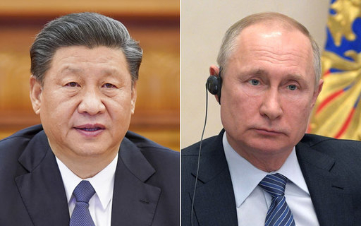 시진핑 중국 국가주석(왼쪽)과 블라디미르 푸틴 러시아 대통령