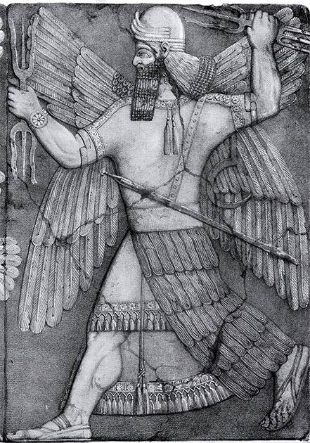 라가시의 수호신이자 전쟁의 신인 닝기르수(사진=까똘로퓌로마이/퍼블릭 도메인)