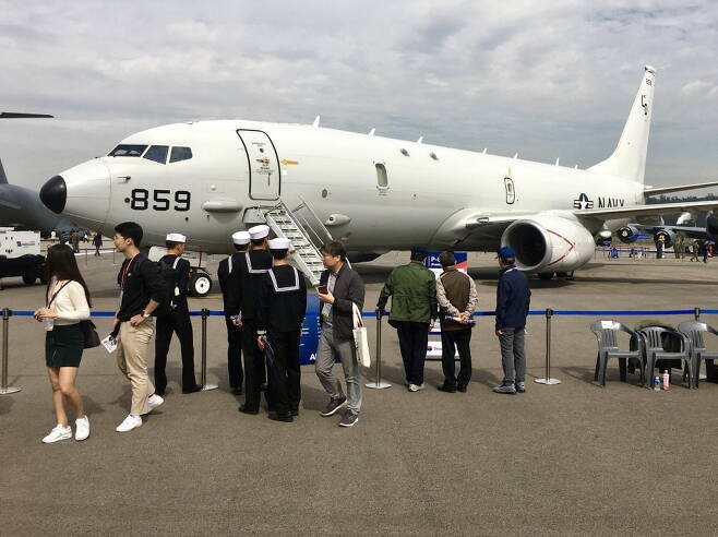 지난해 열린 서울 ADEX 2019에서는 미 해군 소속의 P-8A 포세이돈 해상초계기가 일반 대중에게 공개된 바 있다. 사진=미 해군