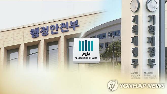 검찰 '세월호 조사방해' 행안부•기재부 압수수색 (CG) [연합뉴스TV 제공]