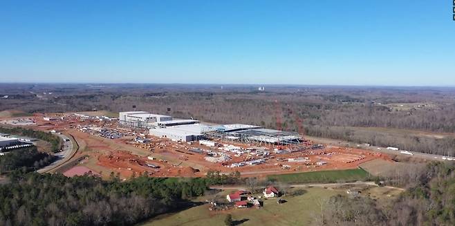 미국 조지아주 제1 배터리 공장 건설현장