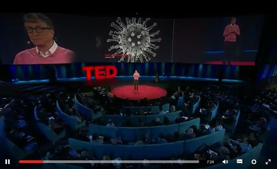 영어 강연회 테드(TED)에서 전염병에 대해 연설하는 빌 게이츠. 테드 갈무리
