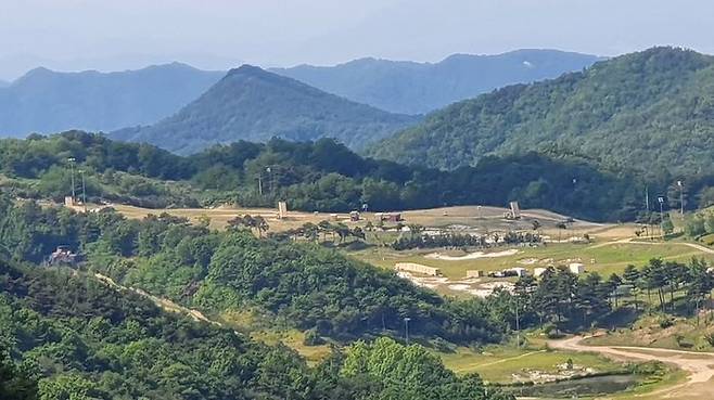 어제 주한미군 성주 사드 기지의 모습