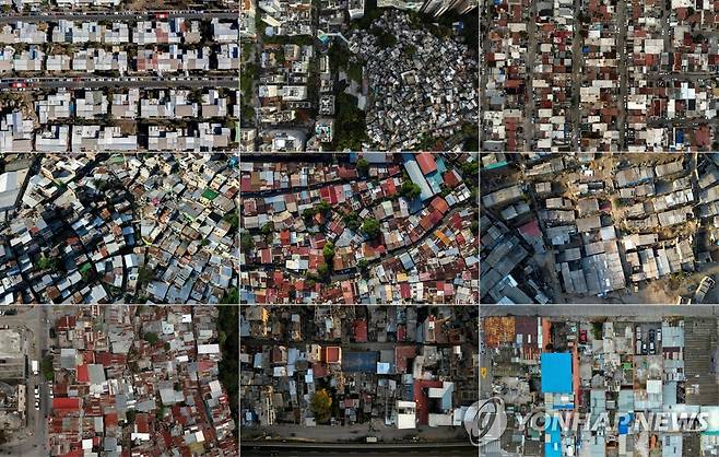 중남미 각국 대도시 빈민지역의 항공사진 [AFP=연합뉴스 자료사진]