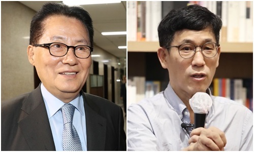 차기 국정원장에 내정된 박지원 전 의원(왼쪽)과 진중권 전 동양대 교수. 연합뉴스