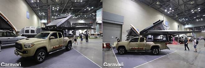 실제 생활을 위해 풀 세팅된 KHAYA CAMPER의 모습