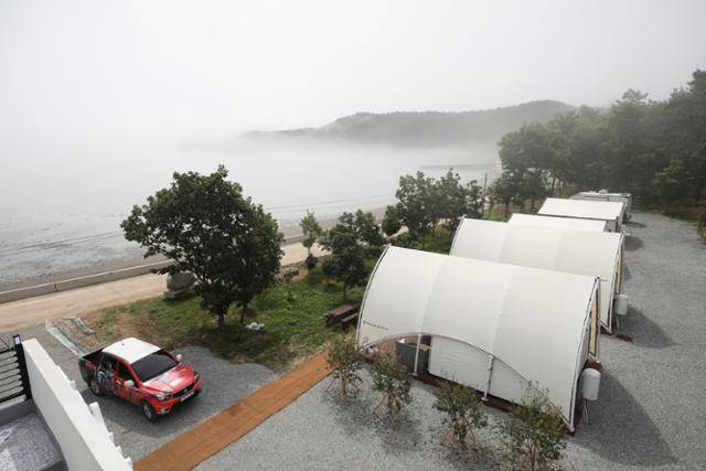 자은도 '천사섬 캠핑 & 글램핑'의 숙박 시설.