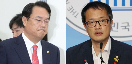 미래통합당 정진석 의원(왼쪽)과 민주당 박주민 의원(오른쪽) | 경향신문 자료사진