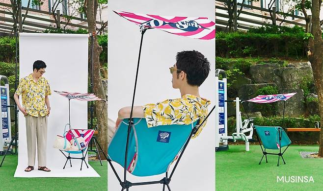 무신사는 지난해 11월 국내 10번째 유니콘 기업이 됐다. 패션시장 정체 속에서도 놀라운 매출과 성장세를 보이고 있다. 사진은 야놀자×헬리녹스 협업 에디션/사진=무신사