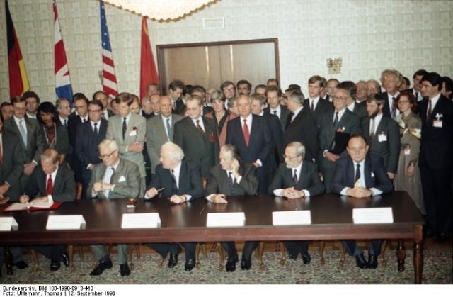 1990년 9월 12일 모스크바에서 열린 2+4 회담 당시 모습.출처 독일연방기록원