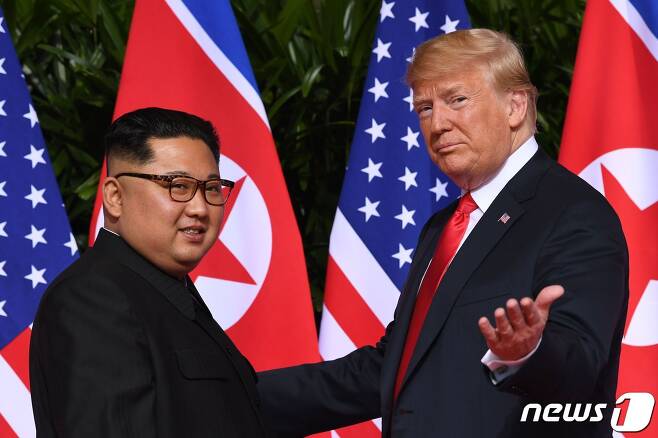 김정은 북한 국무위원장(왼쪽)과 도널드 트럼프 미국 대통령 © AFP=뉴스1
