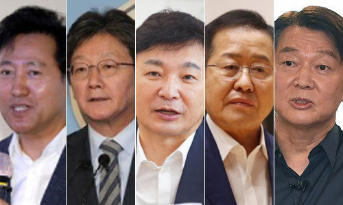 왼쪽부터 오세훈, 유승민, 원희룡, 홍준표, 안철수